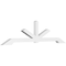 Ekena Millwork Vanguard Architectural Grade PVC Gable Bracket, 108"W x 27"H x 4"D x 4"F, 6/12 Pitch GBP108X27X0404VAN00 - alternate 1